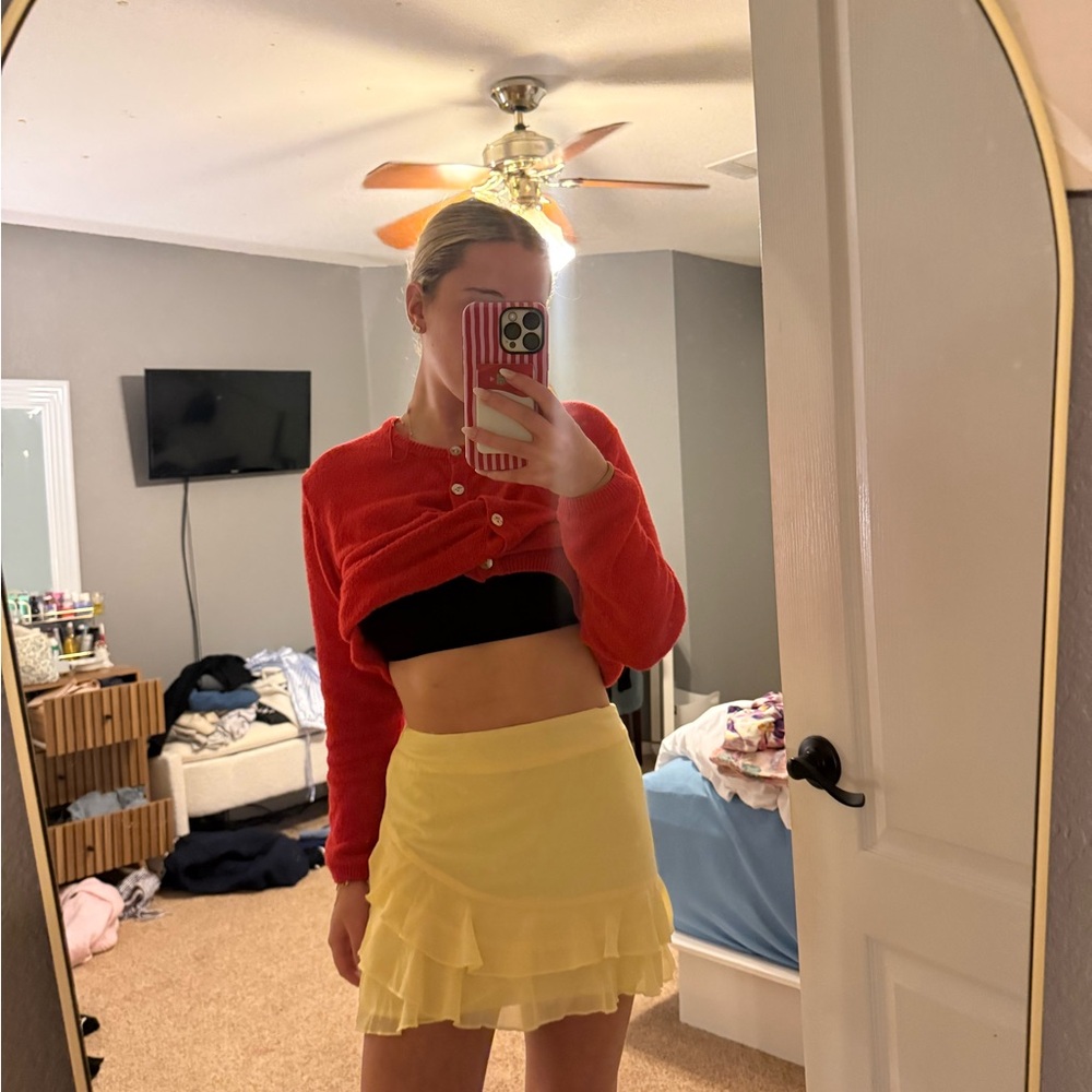 Beginning Boutique Sunny Yellow Mini Skirt